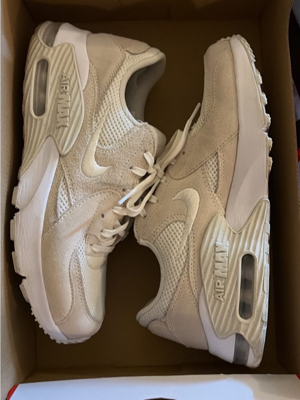 Nike Air Max Cream Suede & Mesh Sneakers